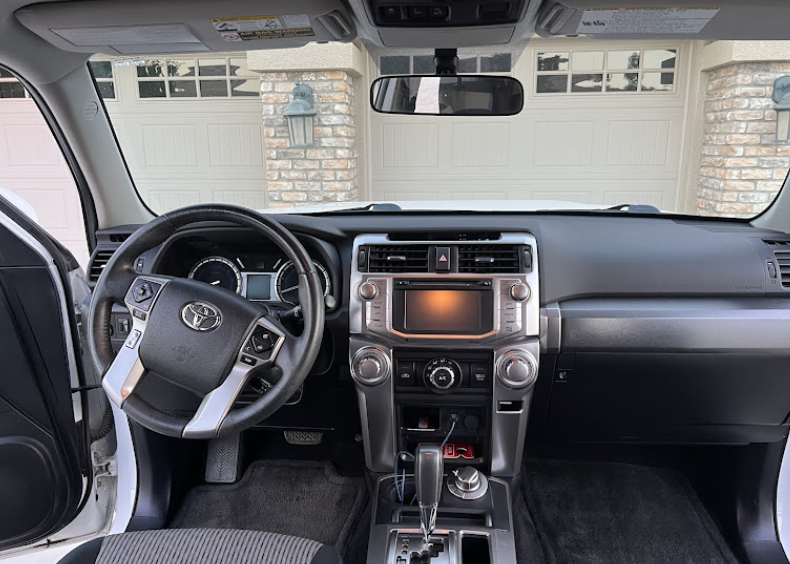 Spotless detailed SUV dashboard, vents and console after an EasyPeasy interior detail